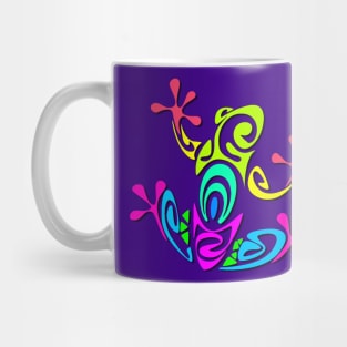 Colorful Tribal Frog Art Mug